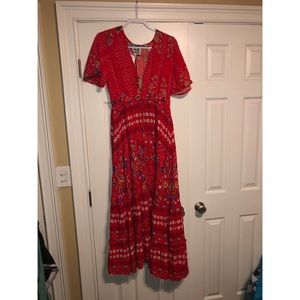 patterned maxi dress